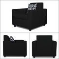 Adorn India Monteno 3-1-1 5 Seater Sofa Set (Black) (3 Year Warranty)