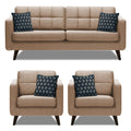 Adorn India Chilly 5 Seater 3-1-1 Fabric Sofa Set (Beige) (3 Year Warranty)