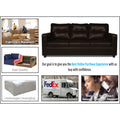 Adorn India Astor Leatherette 3 Seater Sofa (Brown) (3 Year Warranty)