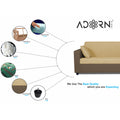 Adorn India Rio Decent 3 Seater Sofa(Brown & Beige)(3 Year Warranty)