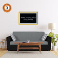 Adorn India Rio Highback 3 Seater Sofa(Black & Grey) (3 Year Warranty)