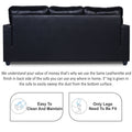 Adorn India Astor Leatherette 3+1+1 5 Seater Sofa Set (Black) (3 Year Warranty)