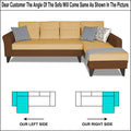 Adorn India Maddox Tufted L Shape 6 Seater Sofa Set RHS (Brown & Beige) (3 Year Warranty)
