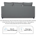 Zink Straight Line 3-1-1 5 Seater Sofa Set (Grey)