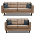 Adorn India Chilly 3+2 5 Seater Sofa Set (Beige) (3 Year Warranty)