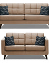 Adorn India Chilly 5 Seater 3+2 Fabric Sofa Set (Beige)