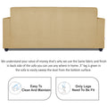 Adorn India Rio Highback 3 Seater Sofa (Beige) (3 Year Warranty)