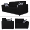 Adorn India Monteno 3-1-1 5 Seater Sofa Set (Black) (3 Year Warranty)