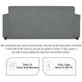 Adorn India Rio Decent 3 Seater Sofa(Grey) (3 Year Warranty)