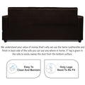 Adorn India Rio HighBack Leatherette 3+1+1 5 Seater Sofa Set (Brown) (3 Year Warranty)