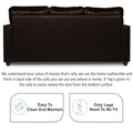 Adorn India Astor Leatherette 3+1+1 5 Seater Sofa Set (Brown) (3 Year Warranty)