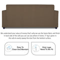 Adorn India Rio Decent 3 Seater Sofa(Brown) (3 Year Warranty)
