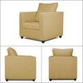 Zink Straight Line 3-1-1 5 Seater Sofa Set (Beige)