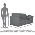 Adorn India Rio Decent 3 Seater Sofa(Grey) (3 Year Warranty)