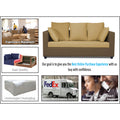Zink Straight Line 3 Seater Sofa (Brown & Beige)