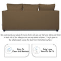 Zink Straight Line 3-1-1 5 Seater Sofa Set (Brown)