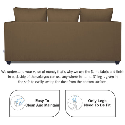 Adorn India Zink Straight Line 3-1-1 5 Seater Sofa Set (Brown)