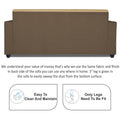 Adorn India Rio Decent 3 Seater Sofa(Brown & Beige)(3 Year Warranty)