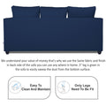 Zink Straight Line 3-1-1 5 Seater Sofa Set (Blue)