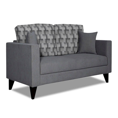 Adorn India Berlin Bricks 2 Seater Sofa (Grey) Martin Plus