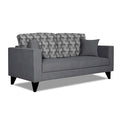 Adorn India Berlin Bricks 3 Seater Sofa (Grey) Martin Plus (3 Year Warranty)