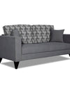 Adorn India Berlin Bricks 3 Seater Sofa (Grey) Martin Plus