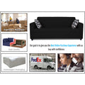 Adorn India Rio Highback 3 Seater Sofa (Black) (3 Year Warranty)