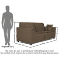 Adorn India Rio Decent 3 Seater Sofa(Brown) (3 Year Warranty)