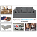 Zink Straight Line 3 Seater Sofa (Grey)