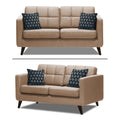 Adorn India Chilly 3+2 5 Seater Sofa Set (Beige) (3 Year Warranty)