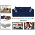 Zink Straight Line 3-1-1 5 Seater Sofa Set (Blue)