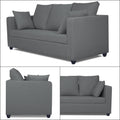 Zink Straight Line 3-1-1 5 Seater Sofa Set (Grey)