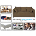 Zink Straight Line 3 Seater Sofa (Brown)