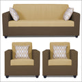Rio Highback 3+1+1 5 Seater Sofa Set (Brown & Beige)