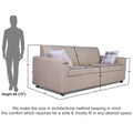 Adorn India Monteno 3 Seater Sofa (Beige) (3 Year Warranty)