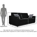 Adorn India Monteno 3 Seater Sofa (Black) (3 Year Warranty)