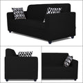 Rio Highback 3+1+1 5 Seater Sofa Set (Black)