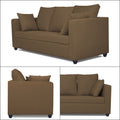 Zink Straight Line 3-1-1 5 Seater Sofa Set (Brown)