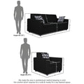 Adorn India Monteno 3-1-1 5 Seater Sofa Set (Black) (3 Year Warranty)