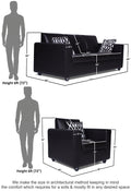 Adorn India Monteno Leatherette 3+1+1 5 Seater Sofa Set (Black) (3 Year Warranty)