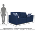 Adorn India Monteno 3 Seater Sofa (Blue) (3 Year Warranty)