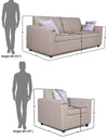 Adorn India Monteno 5 Seater 3-1-1 Sofa Set (Beige)