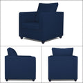 Zink Straight Line 3-1-1 5 Seater Sofa Set (Blue)