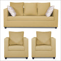 Zink Straight Line 3-1-1 5 Seater Sofa Set (Beige)