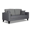 Adorn India Hector Stripes 3 Seater Sofa (Grey) Martin Plus (3 Year Warranty)