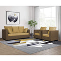 Zink Straight Line 3-1-1 5 Seater Sofa Set (Brown & Beige)