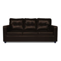 Adorn India Astor Leatherette 3 Seater Sofa (Brown) (3 Year Warranty)
