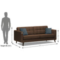 Adorn India Chilly 3 Seater Sofa (Brown)