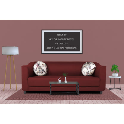 Adorn India Brisco 3 Seater Sofa (Maroon)