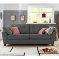 Adorn India Moris 3 Seater Sofa (Grey) (3 Year Warranty)